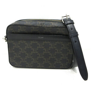 Celine Triomphe Messenger Shoulder Bag Black Brown
